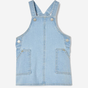 Cotton On Kids - Paisley Denim Pinafore Dress - Byron mid blue