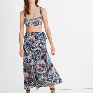 Cover-Up Wrap Skirt in Dutch Garden