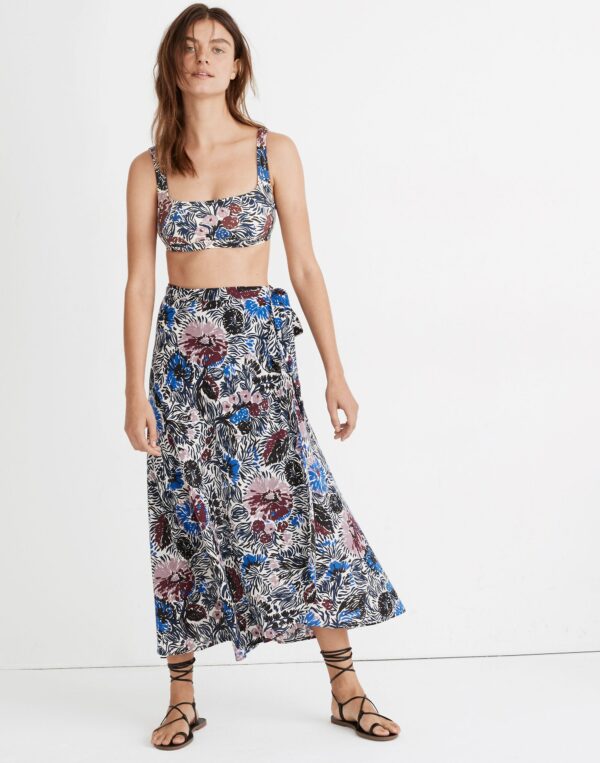 Cover-Up Wrap Skirt in Dutch Garden