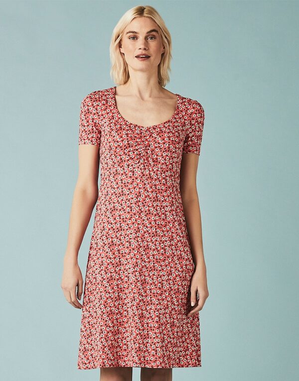 Crew Clothing Iris Jersey Printed Tea Dress