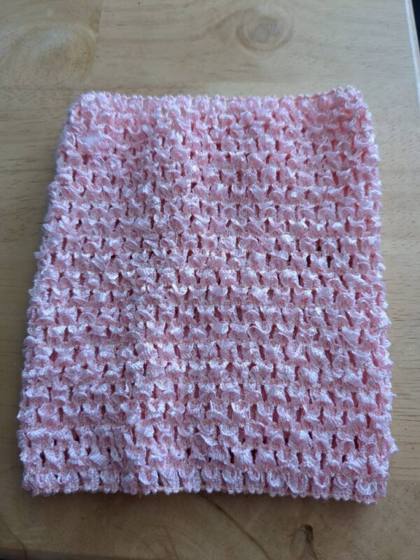 Crochet Tube Top, Tutu Dress Stretchy Light Pink 0-6 Months