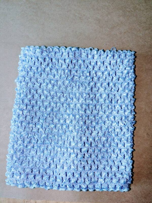 Crochet Tube Top, Tutu Dress Stretchy Lined Light Periwinkle Blue 1-3 Years