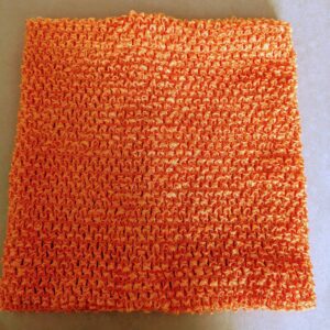 Crochet Tube Top, Tutu Dress Stretchy Lined Orange 9-14 Years