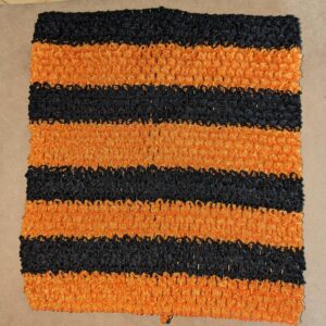 Crochet Tube Top, Tutu Dress Stretchy Unlined Black & Orange Striped 6-8 Years