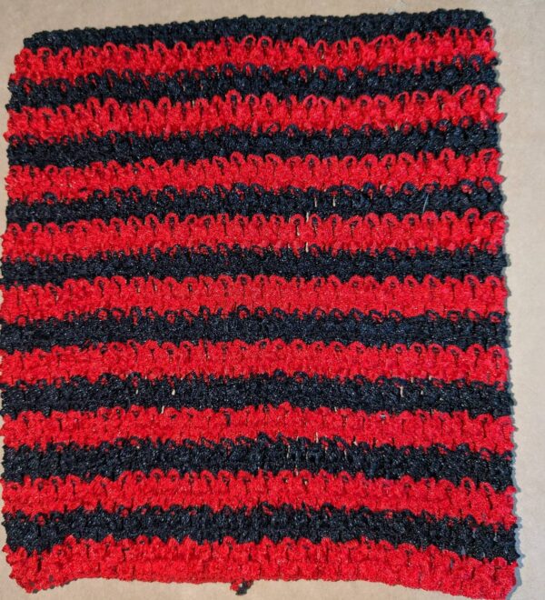 Crochet Tube Top, Tutu Dress Stretchy Unlined Black & Red Striped 6-8 Years