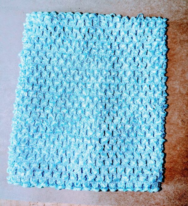 Crochet Tube Top, Tutu Dress Stretchy Unlined Light Blue 3-12 Months