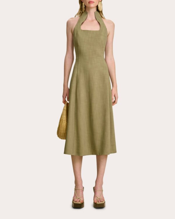 Cult Gaia Women's Hamlen Dress in Tea Linen/Viscose/Elastane