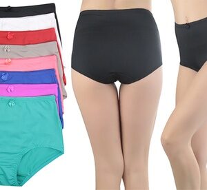 Women'sHigh-Rise Girdle Panties in Regular and Plus Sizes (6-Pack) Small (0-2) Multi-color