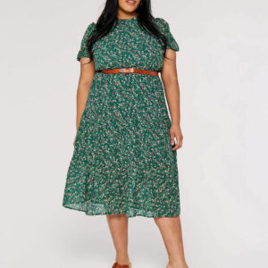 Curve Floral Smock Dress