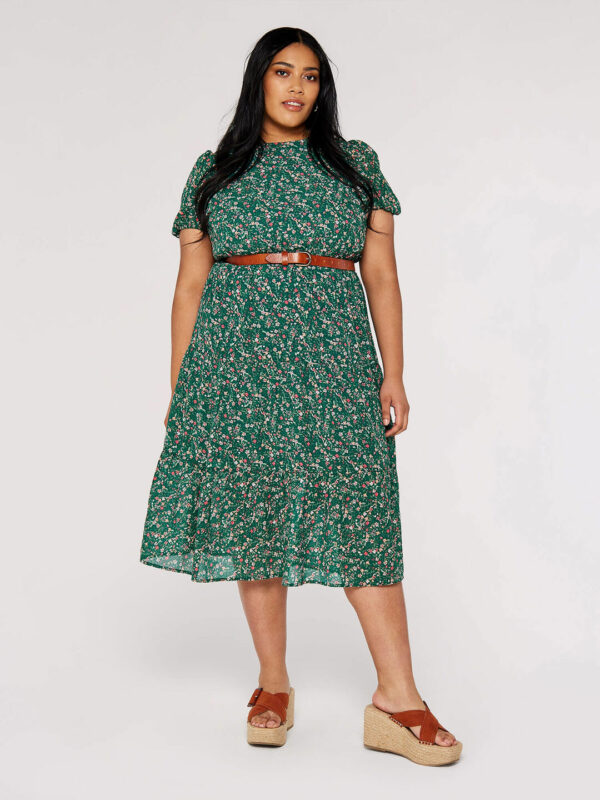 Curve Floral Smock Dress