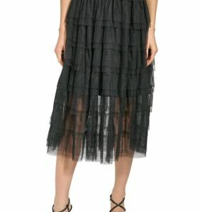 DKNY Women's Tiered Tulle Midi Skirt