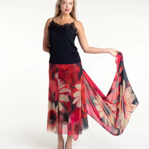 Dahlia Fire Tulle Skirt