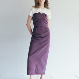 Denim Tube Top Dress - Purple