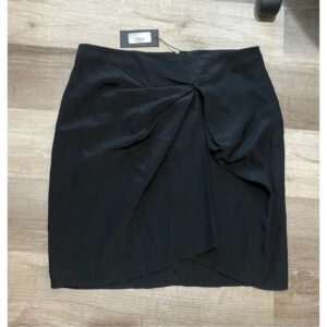 Derek Lam NWT Sarong Skirt In Black Italian 100% Silk, Size, Women's (Size 30)