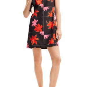 Desigual Floral Mini Pinafore Dress in Black at Nordstrom, Size X-Small