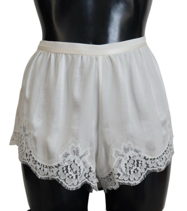 Dolce & Gabbana Elegant White Lace Lingerie Women's Shorts