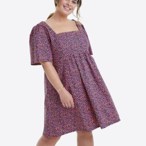 Dottie Babydoll Dress in Ditsy Poppy