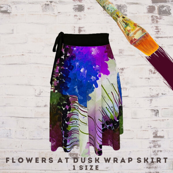 Dress Skirt, Wearable Art, Colorful Wrap Skirt For Women, Women Fashion, Casual Wear, Flower Clothing, Abstract Yoga