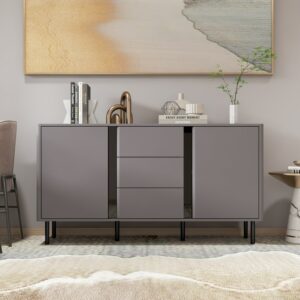 Dresser SustainaLux Sideboard Tea Glass Elegant Storage Rebound Drawers