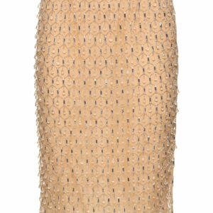 Drops Embroidery Tulle Midi Skirt