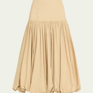 Ellah Pleated Bubble Midi Skirt