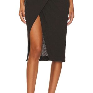 Enza Costa Cashmere Wrap Skirt in Chocolate. - size S (also in L, M, XL)