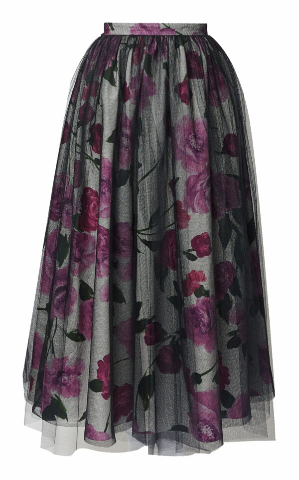 Erdem - Cotton Tulle A-Line Midi Skirt - Multi - UK 6 - Moda Operandi