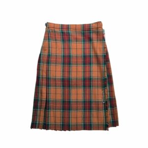 Ewm 70's Vintage Wool Pleated Tartan Wrap Midi Skirt, Women's (Size 27)