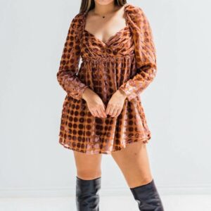 Fallon Babydoll Mini Dress In Butternut