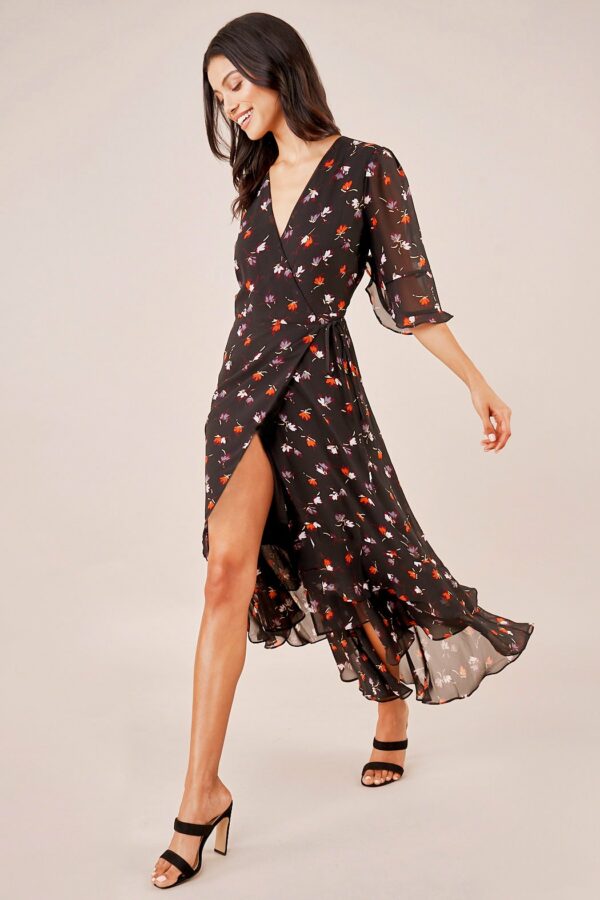 Fiore Floral Wrap Maxi Dress