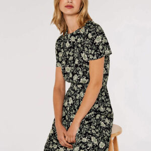 Floral Smock Waist Dress