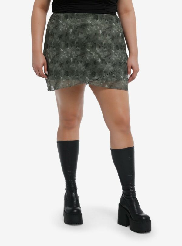 Forest Green Fairy Tulip Mini Skirt Plus Size