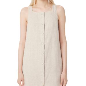 Frank And Oak Women's Pinafore Linen Dress - Beige