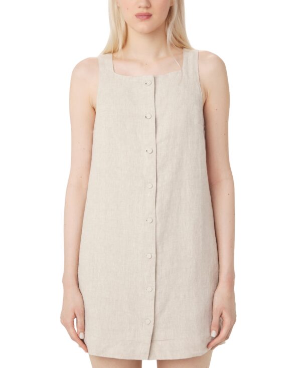 Frank And Oak Women's Pinafore Linen Dress - Beige