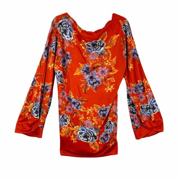 Free People Floral Print Kimono Sleeve Mini Dress