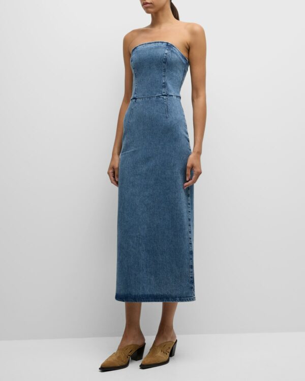 Frenchie Strapless Denim Tube Dress