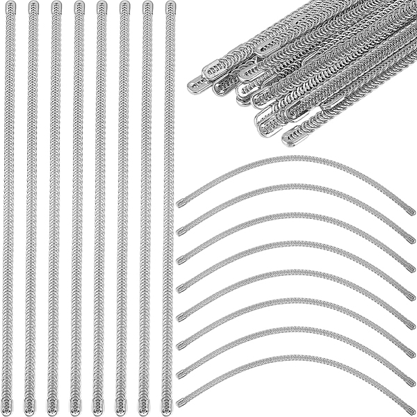 GORGECRAFT 30Pcs 24cm x 6mm Spiral Steel Boning Precut Spiral Corset Boning Stays Metal Boning Modeling Sticks Spiral Steel Bone for Bodice Dresses Bustle Shapewear Support Garment DIY Accessories