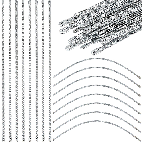 GORGECRAFT 30Pcs 30cm Corset Boning 5mm Spiral Steel Boning Precut Spiral Steel Bone Metal Boning Modeling Sticks Shapewear Support Strips for Bodice Gown Dress Bustle Costumes Garment DIY Sewing