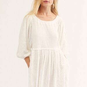 Get Obsessed Babydoll Dress at Free People in Ivory, Size: Small