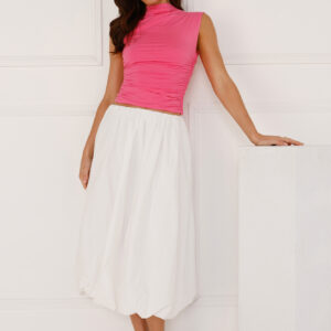 Get The Look Bubble Midi Skirt White