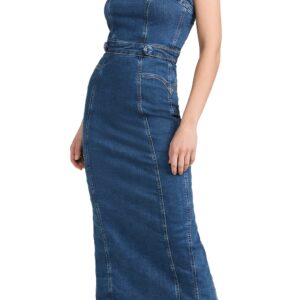 Good American Denim Tube Midi Dress Indigo594 2XL