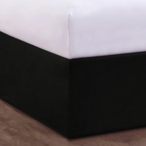 ''Good News'' Wrap-Around Bed Skirt, Size: Full, Black