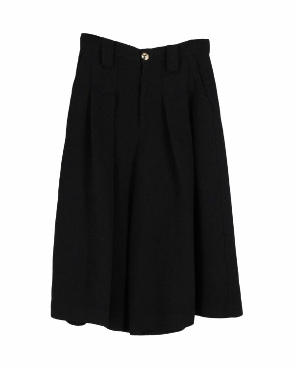 Gucci Black Pleated Wide-Leg Culottes, Women's (Size 27)