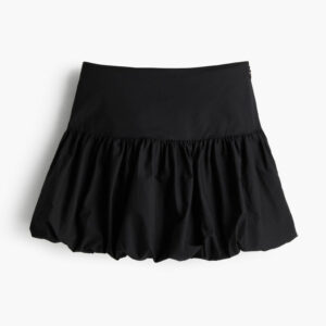 H & M - Bubble-hem Mini Skirt - Black