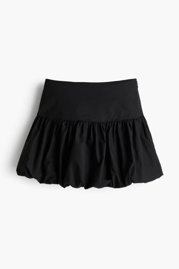 H & M - Bubble-hem Mini Skirt - Black