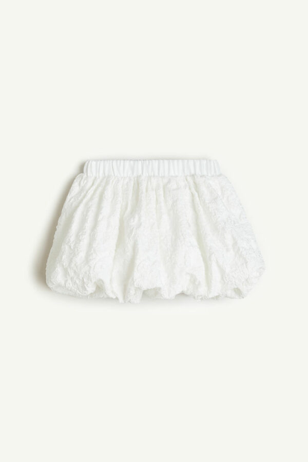 H & M - Bubble-hem Skirt - White