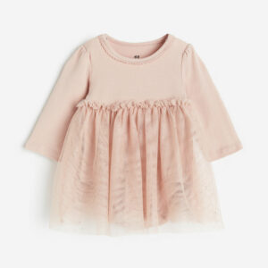 H & M - Dress with Tulle Skirt - Orange