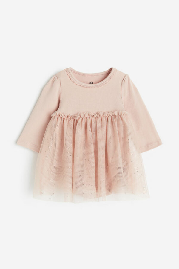 H & M - Dress with Tulle Skirt - Orange