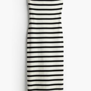 H & M - Ribbed Tube Dress - Black