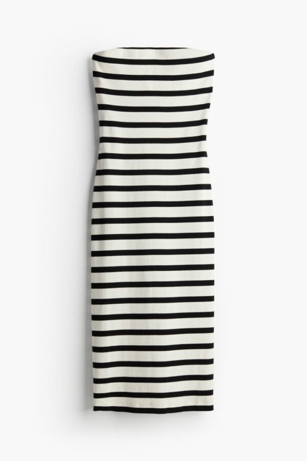 H & M - Ribbed Tube Dress - Black